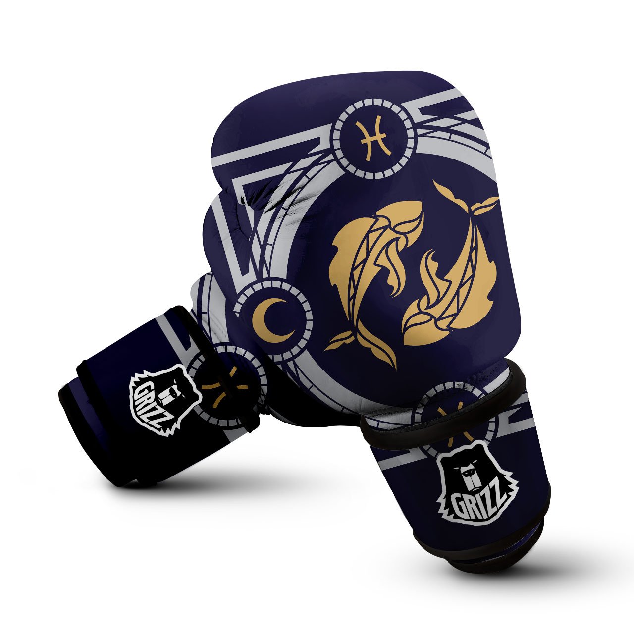 Pisces Sign Horoscope Print Boxing Gloves-grizzshop