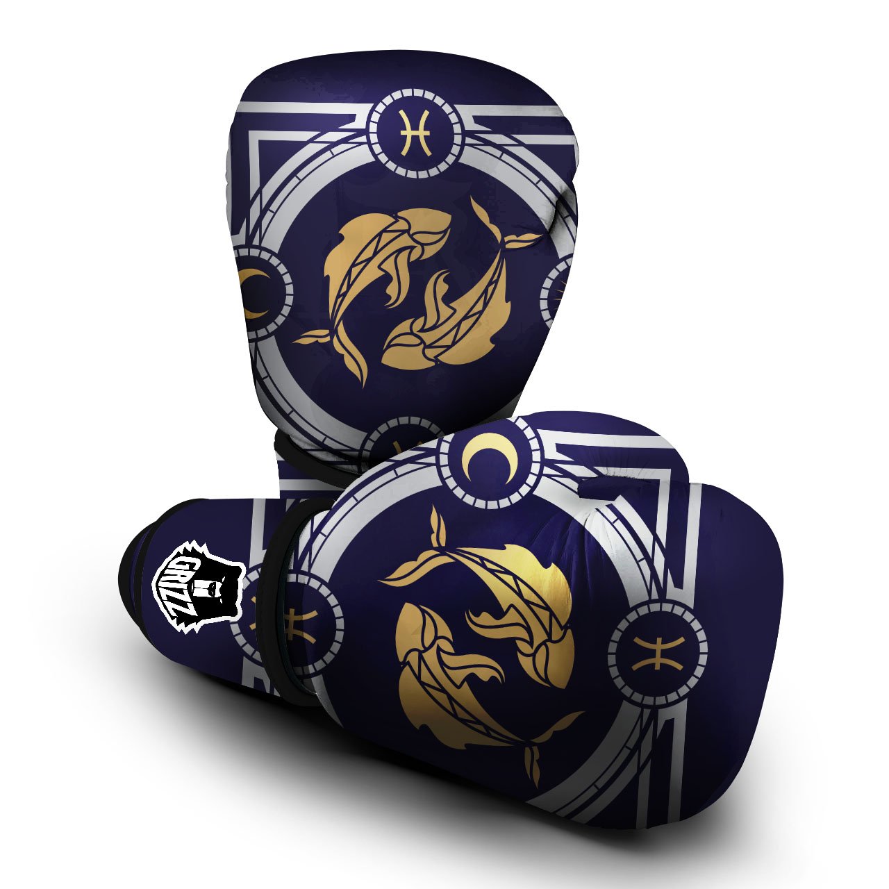 Pisces Sign Horoscope Print Boxing Gloves-grizzshop