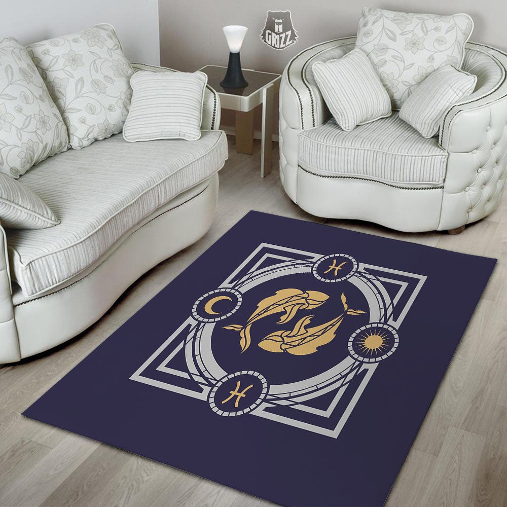 Pisces Sign Horoscope Print Floor Mat-grizzshop