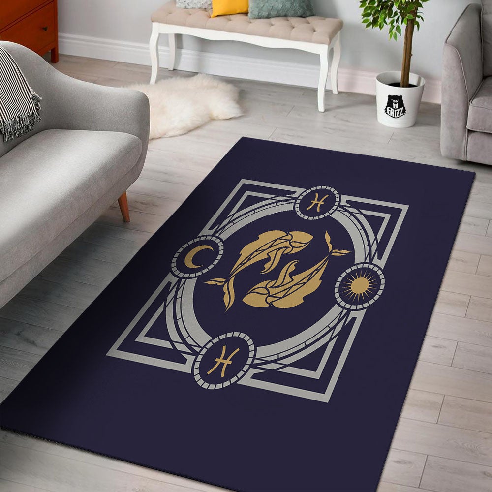 Pisces Sign Horoscope Print Floor Mat-grizzshop