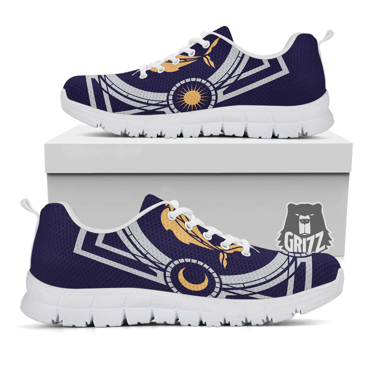 Pisces Sign Horoscope Print White Sneaker-grizzshop