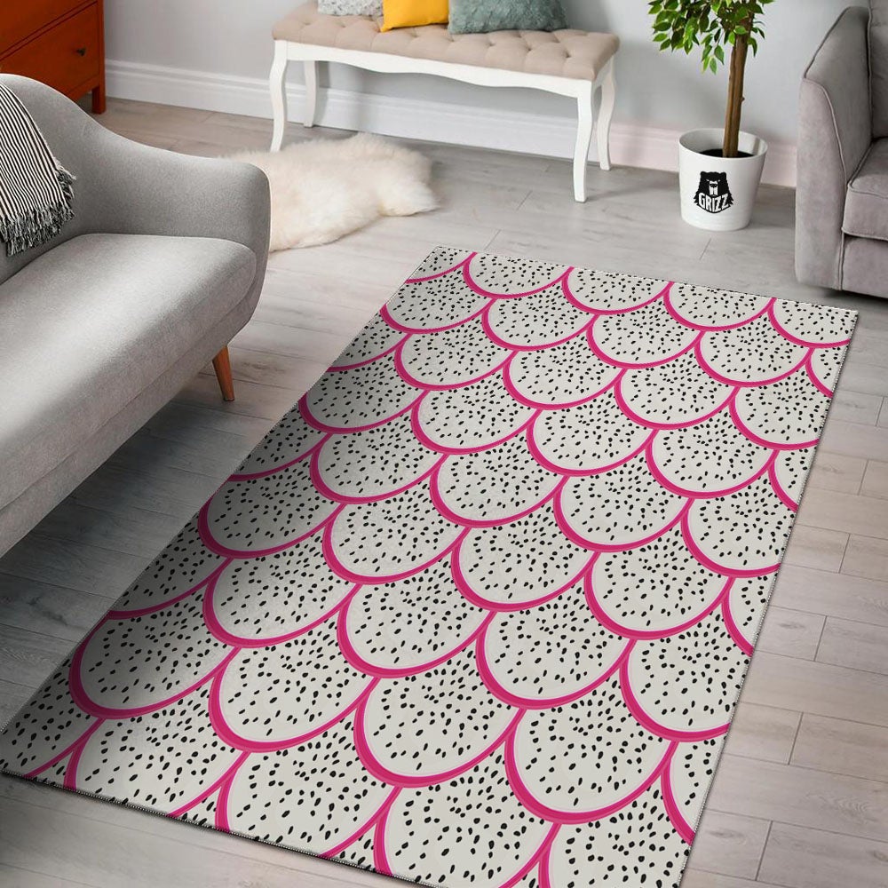 Pitaya Pattern Print Floor Mat-grizzshop