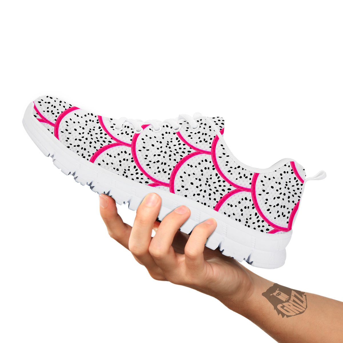 Pitaya Pattern Print White Sneaker-grizzshop