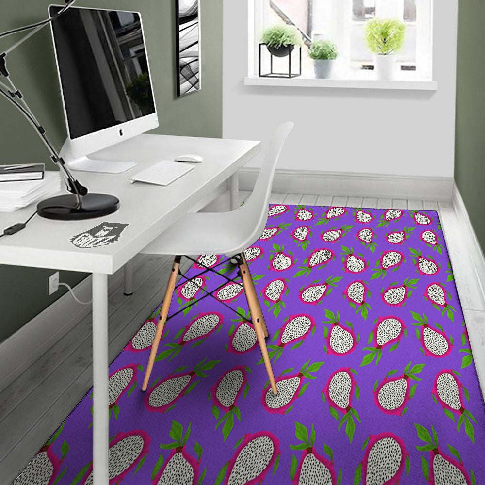 Pitaya Purple Print Pattern Floor Mat-grizzshop