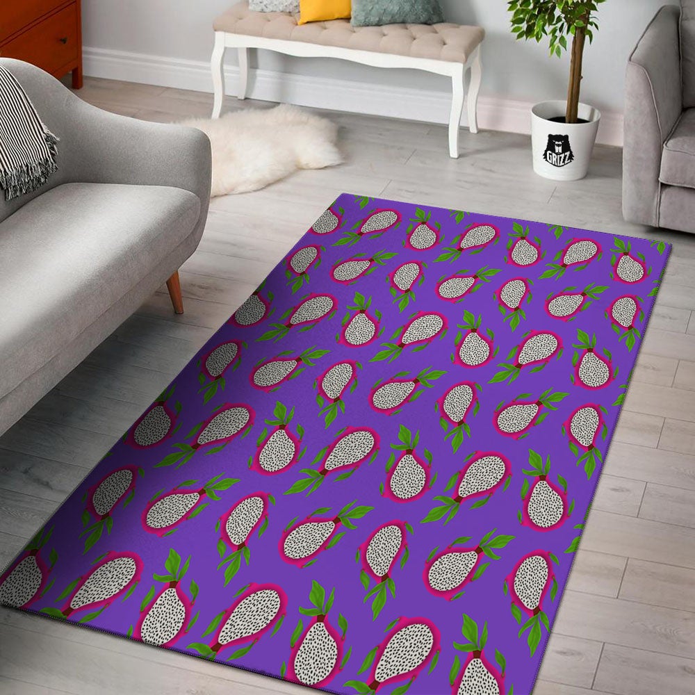 Pitaya Purple Print Pattern Floor Mat-grizzshop