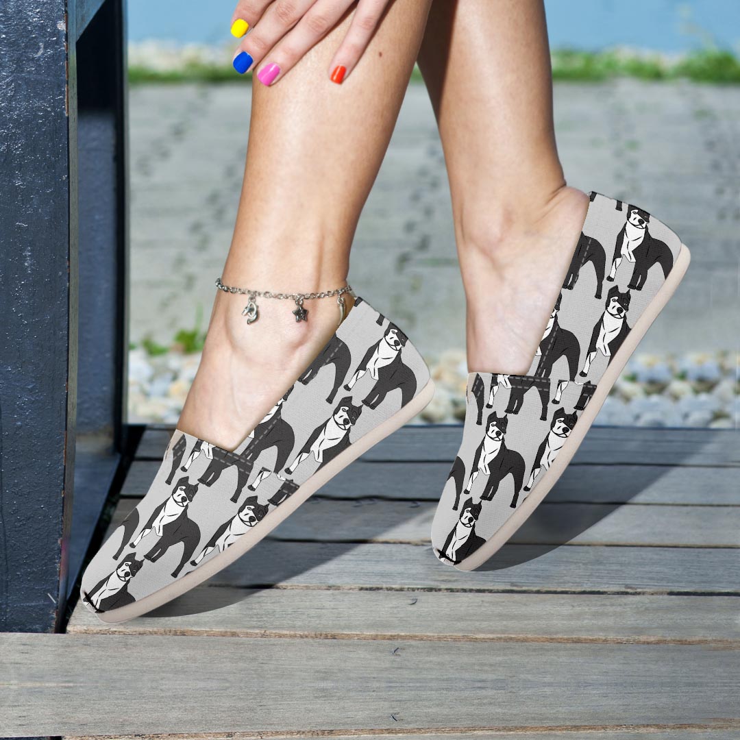 Pitbull Print Canvas Shoes-grizzshop