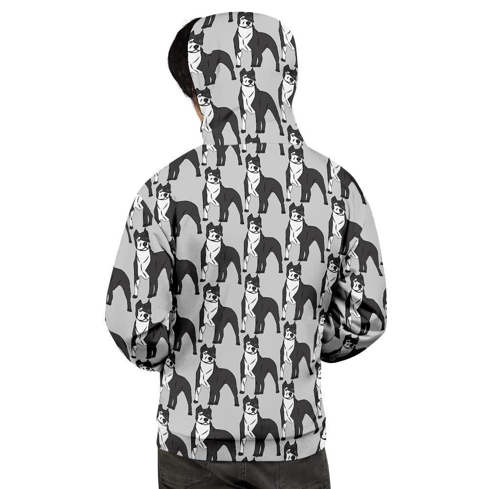 Pitbull Print Men's Hoodie-grizzshop