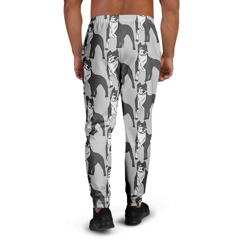 Pitbull Print Men's Joggers-grizzshop