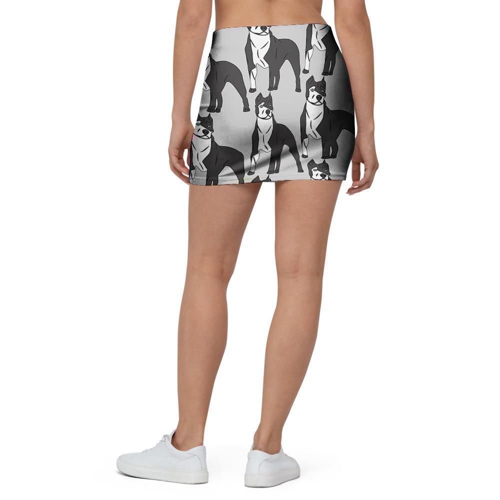 Pitbull Print Mini Skirt-grizzshop