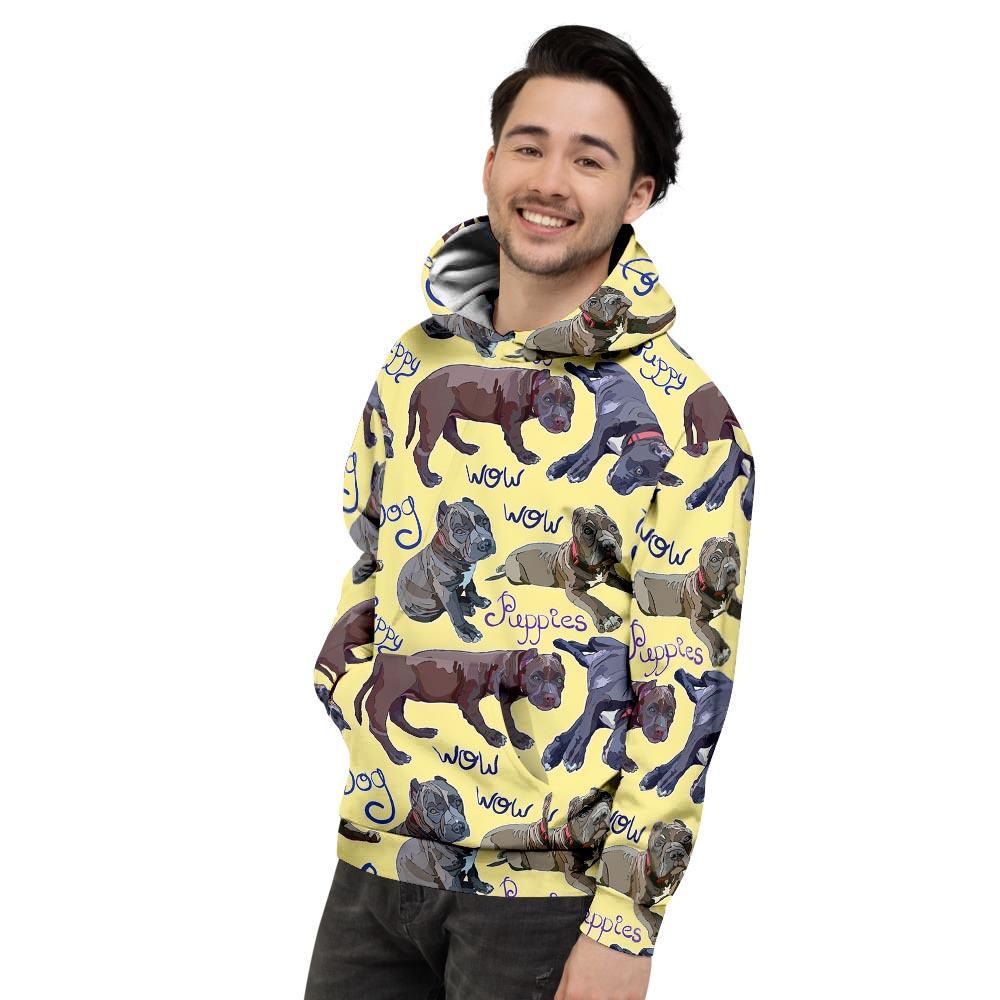 Pitbull Puppy Men's Hoodie-grizzshop