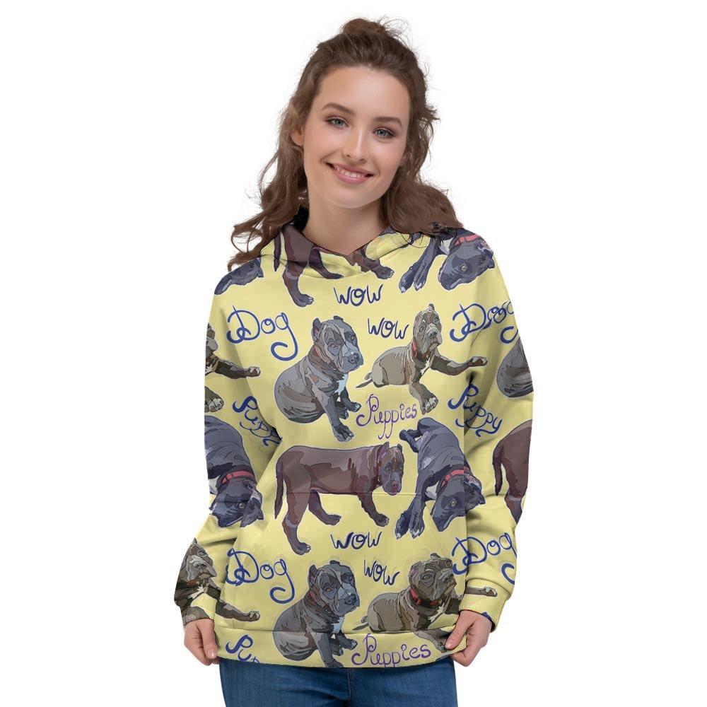 Pitbull Puppy Women's Hoodie-grizzshop