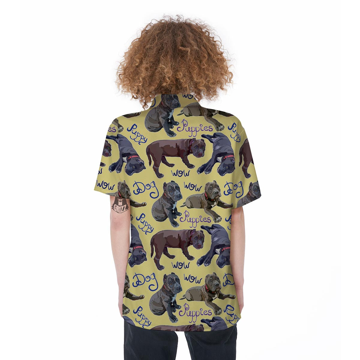 Pitbull Puppy Women's Short Sleeve Shirts-grizzshop