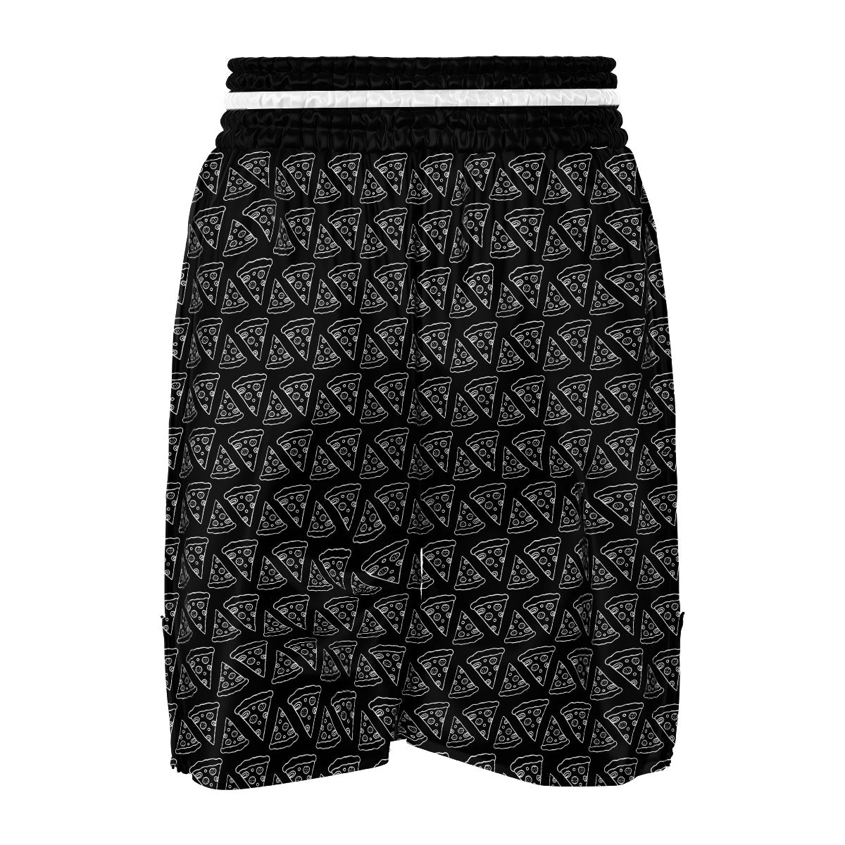 Pizza Black Print Pattern Boxing Shorts-grizzshop