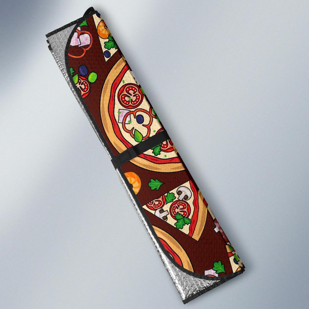 Pizza Print Pattern Car Sun Shade-grizzshop