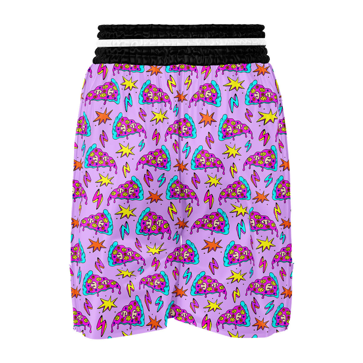 Pizza Psychedelic Print Pattern Boxing Shorts-grizzshop