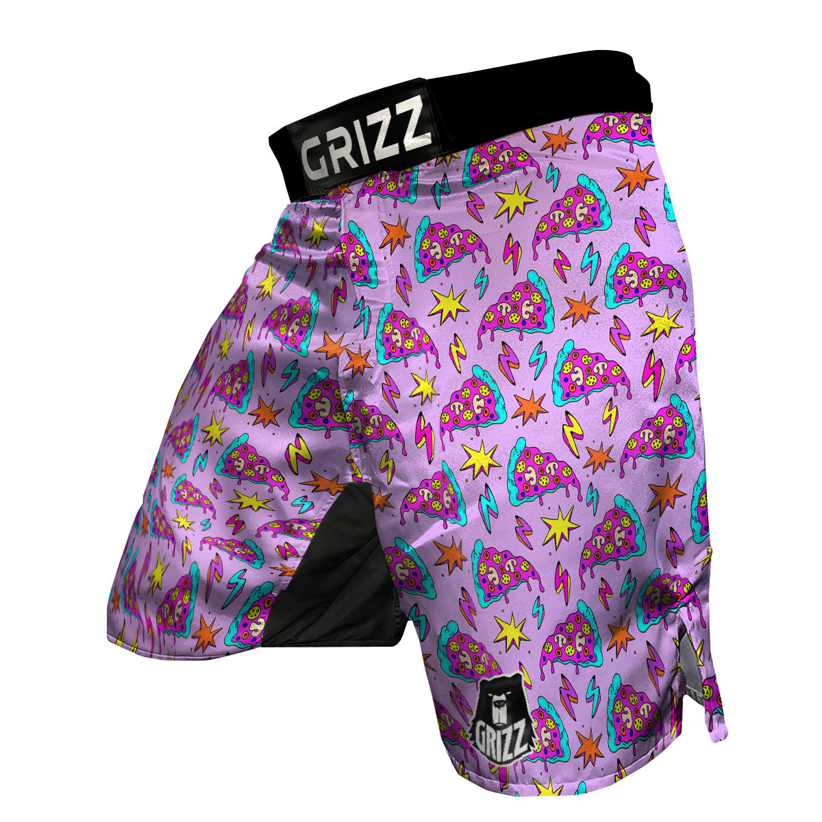 Pizza Psychedelic Print Pattern MMA Shorts-grizzshop