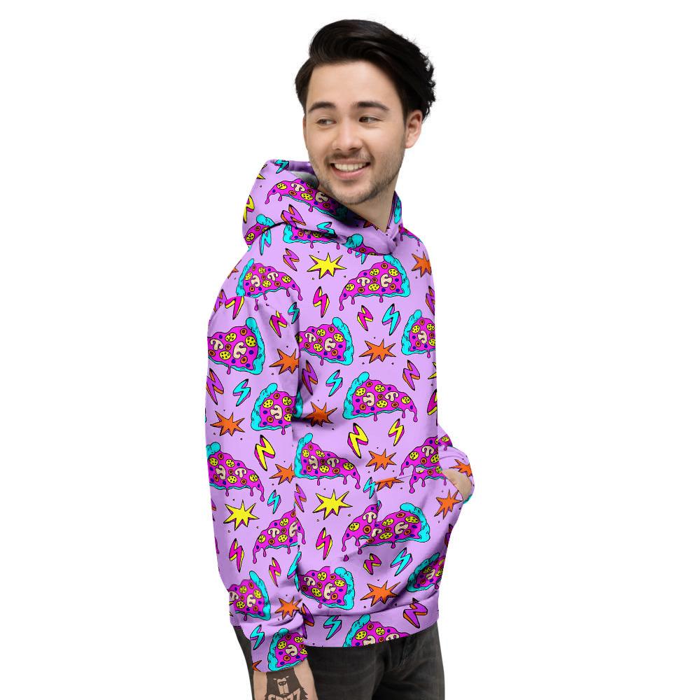Pizza Psychedelic Print Pattern Men's Hoodie-grizzshop