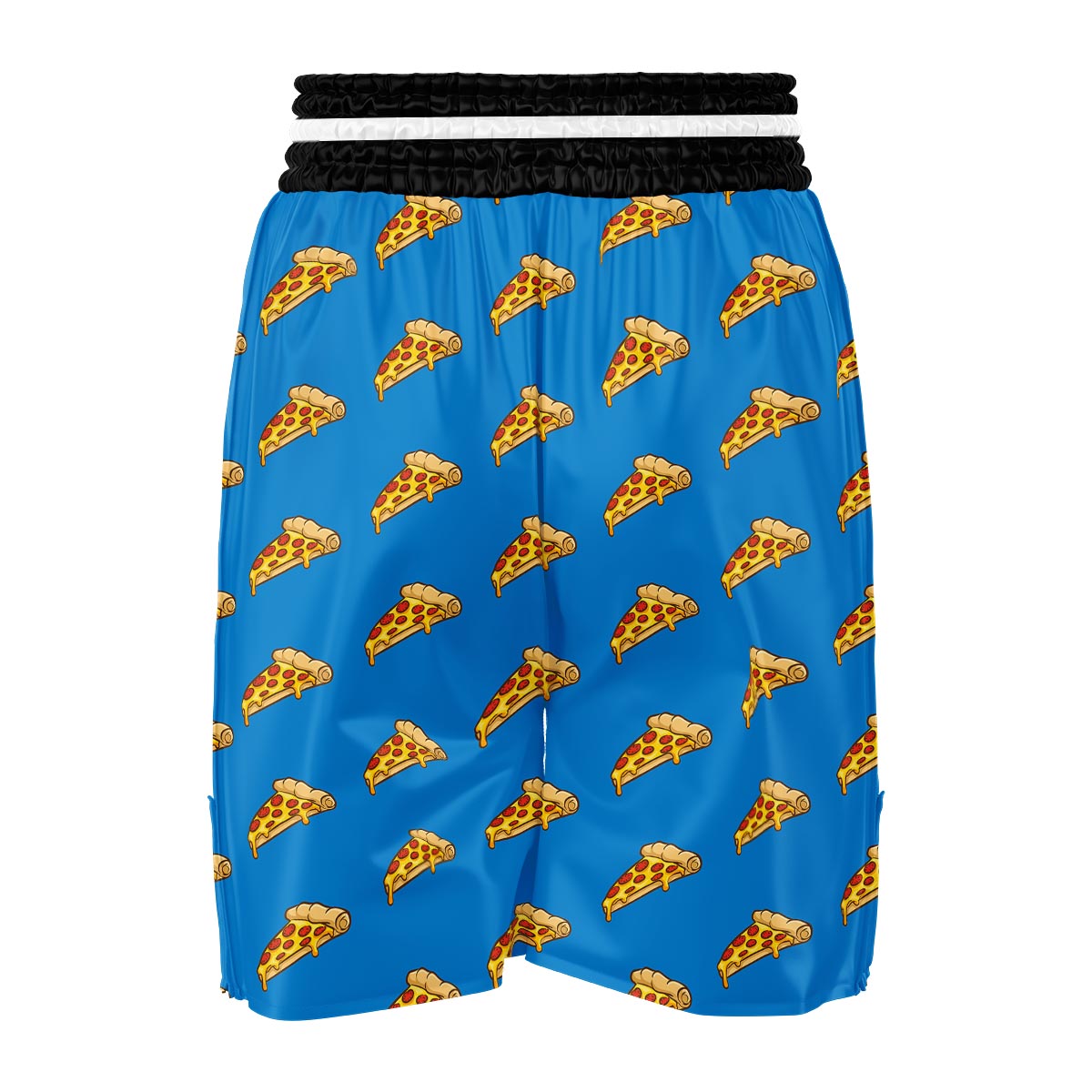 Pizza Teal Print Pattern Boxing Shorts-grizzshop
