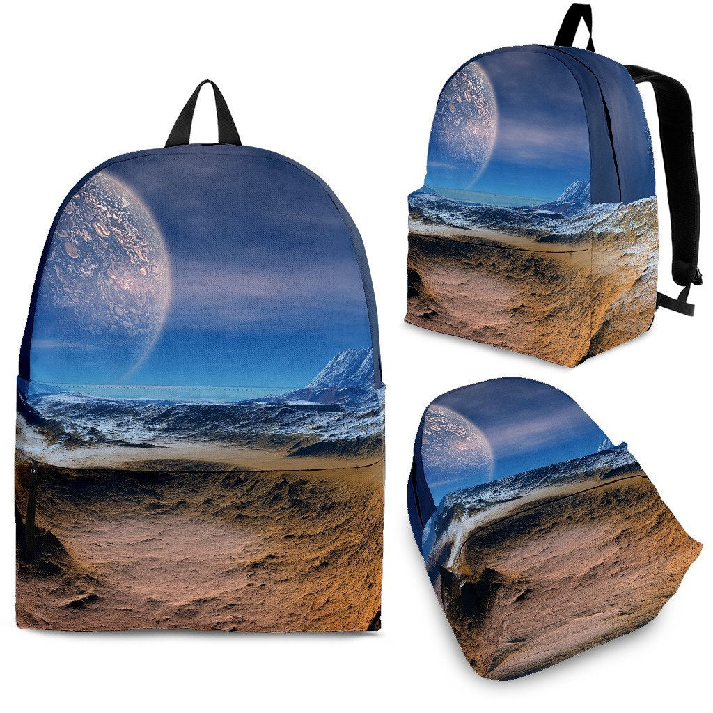 Planet Surface Galaxy Space Print Premium Backpack-grizzshop