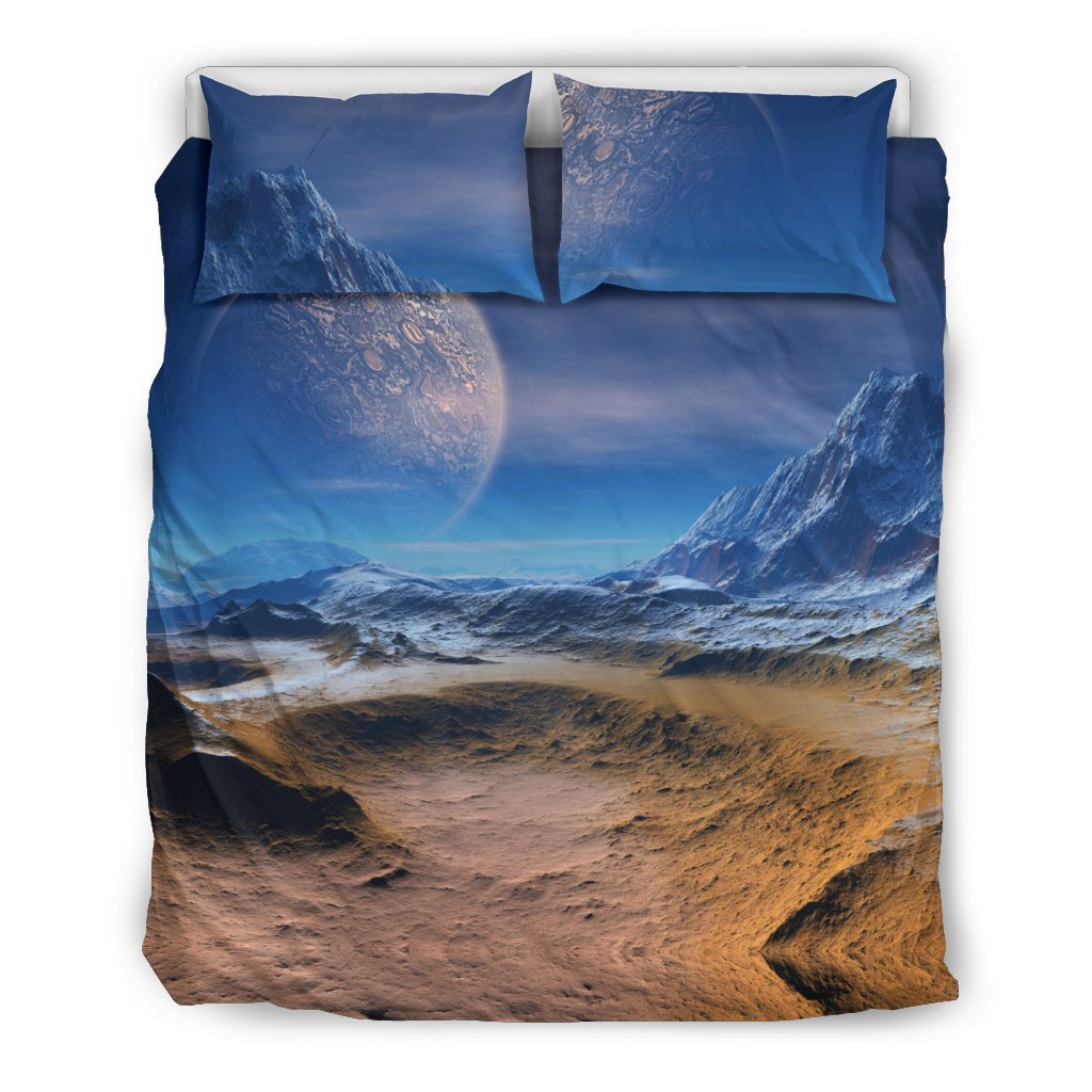 Planet Surface Galaxy Space Print Duvet Cover Bedding Set-grizzshop
