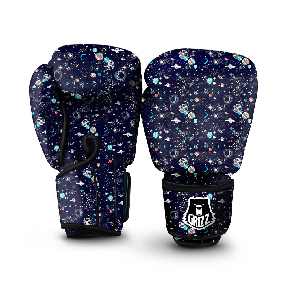 Planets And Constellations Print Pattern Boxing Gloves-grizzshop