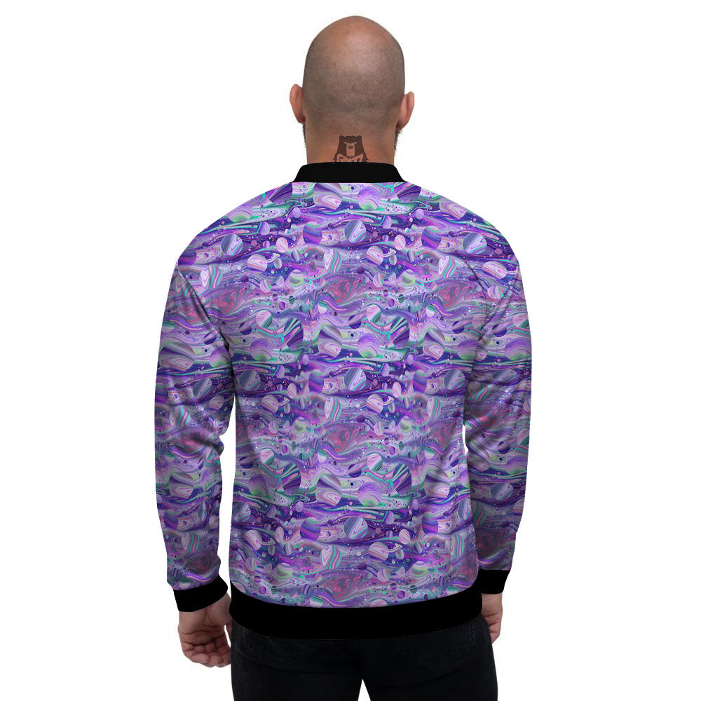 Planets Fantasy Print Pattern Men's Bomber Jacket-grizzshop
