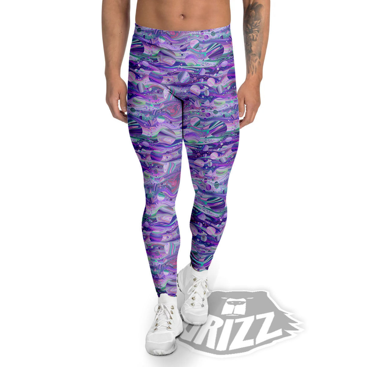 Planets Fantasy Print Pattern Men's Leggings-grizzshop