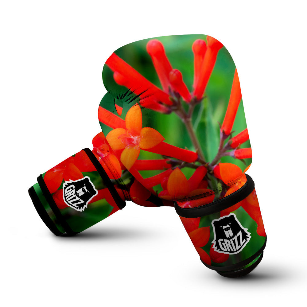 Plant Bouvardia Print Boxing Gloves-grizzshop