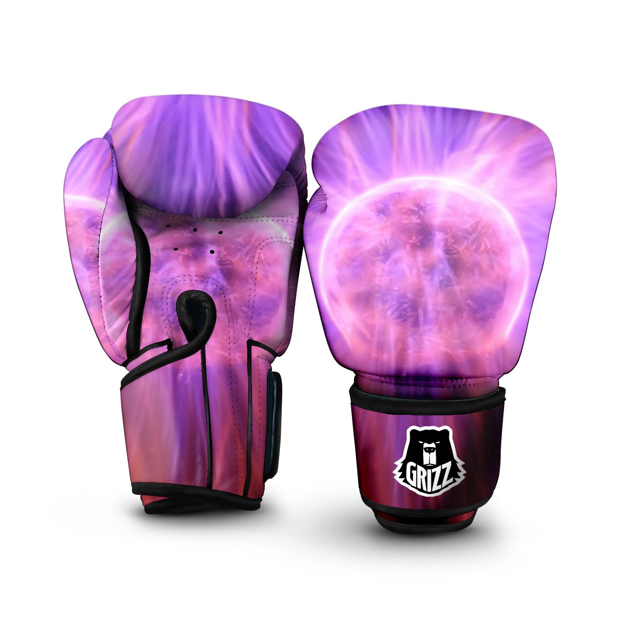 Leopard Pink And Purple Print Boxing Gloves