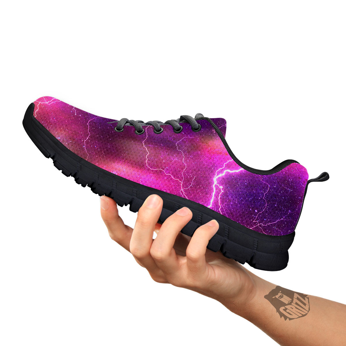 Plasma Lightning Print Black Sneaker-grizzshop
