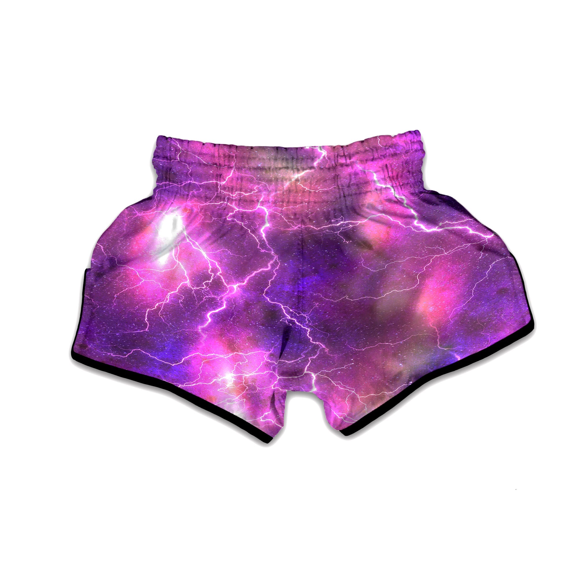 Plasma Lightning Print Muay Thai Boxing Shorts-grizzshop