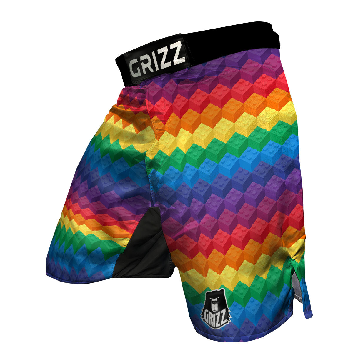 Plastic Blocks Building Print Pattern MMA Shorts-grizzshop