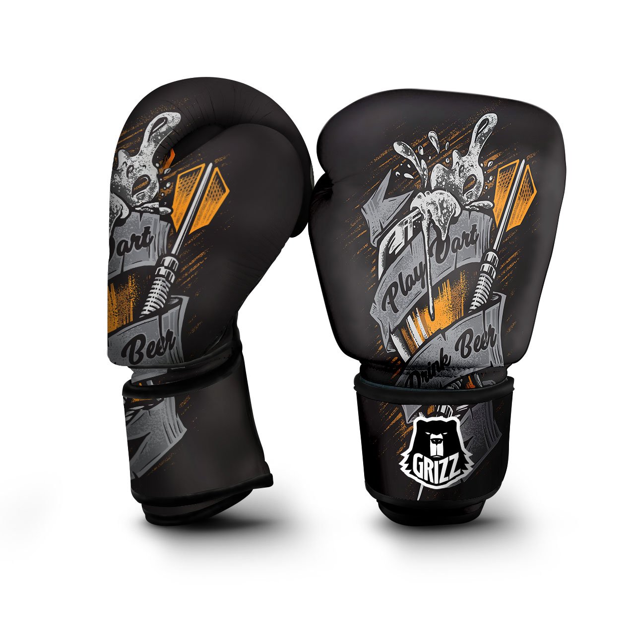 Play Dart Drink Beer Print Boxing Gloves-grizzshop