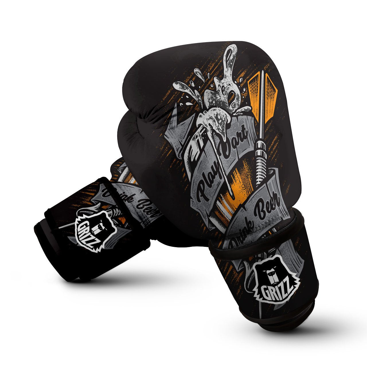 Play Dart Drink Beer Print Boxing Gloves-grizzshop