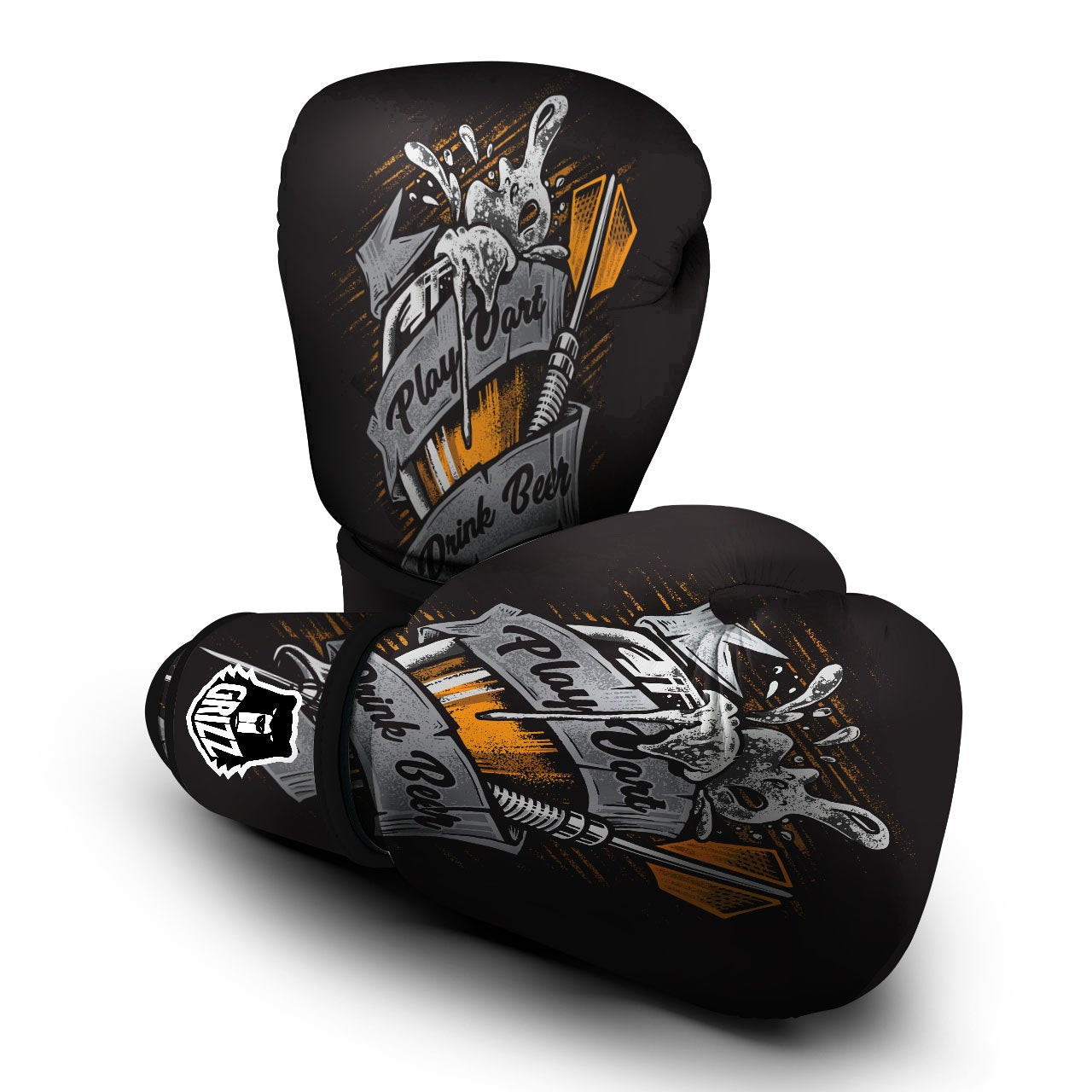 Play Dart Drink Beer Print Boxing Gloves-grizzshop