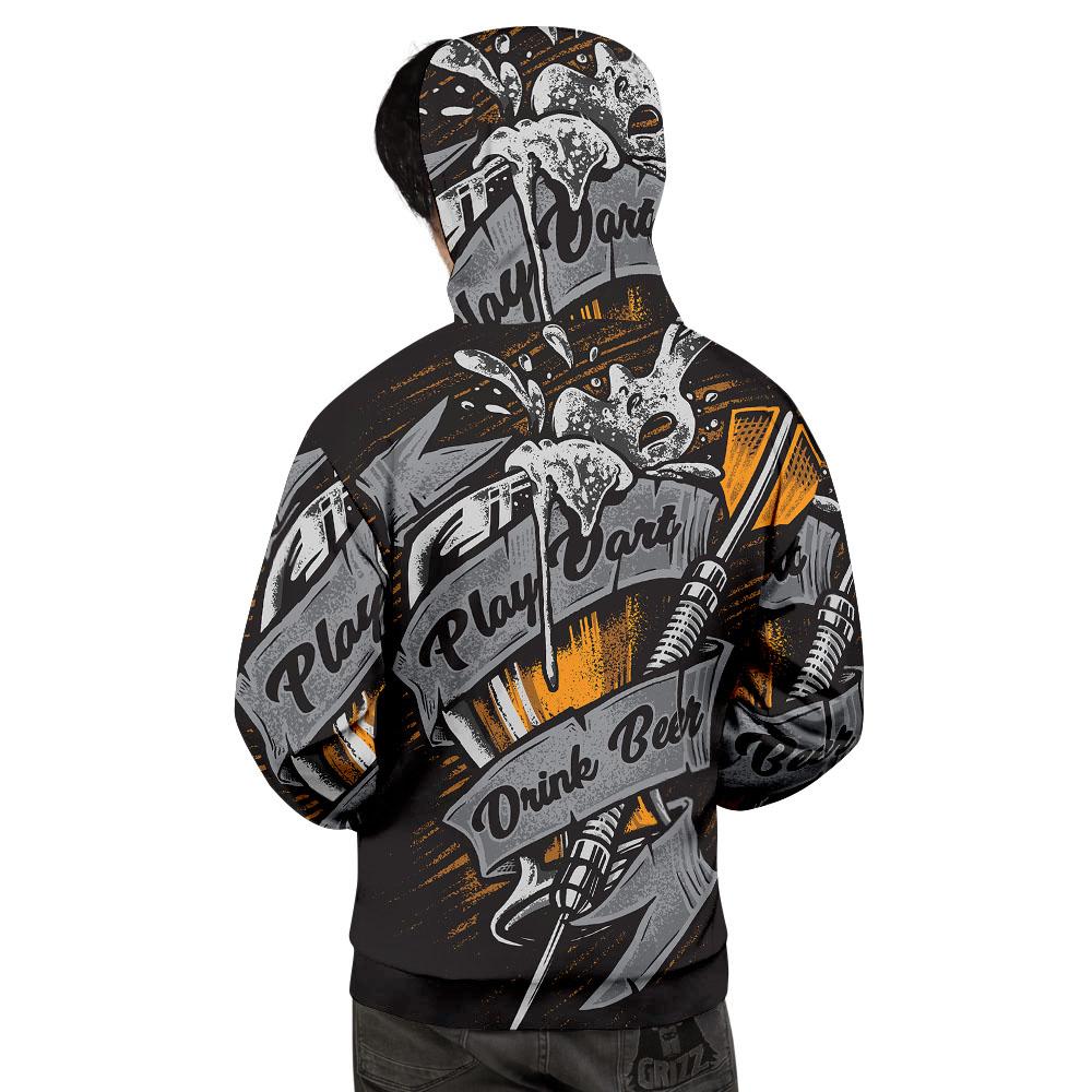 Play Dart Drink Beer Print Men's Hoodie-grizzshop