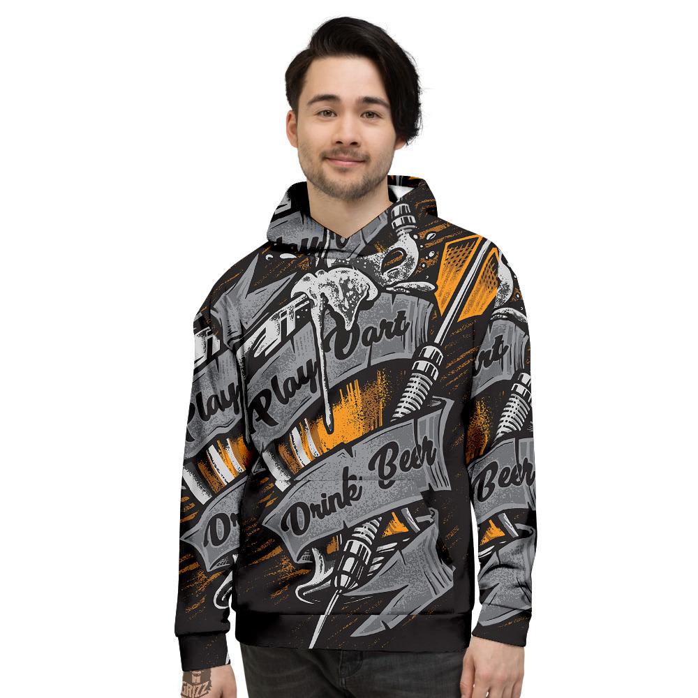 Play Dart Drink Beer Print Men's Hoodie-grizzshop