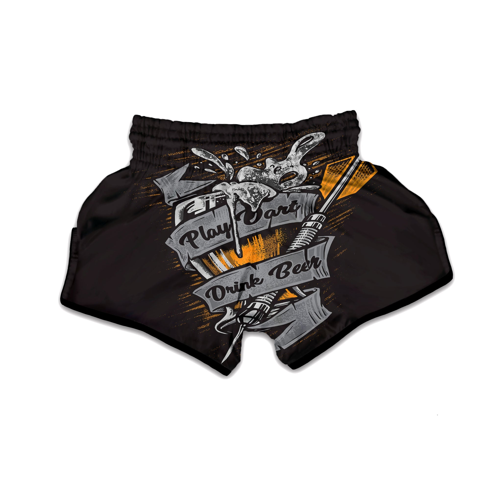 Play Dart Drink Beer Print Muay Thai Boxing Shorts-grizzshop