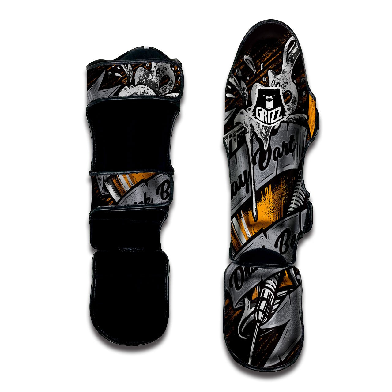 Play Dart Drink Beer Print Muay Thai Shin Guards-grizzshop