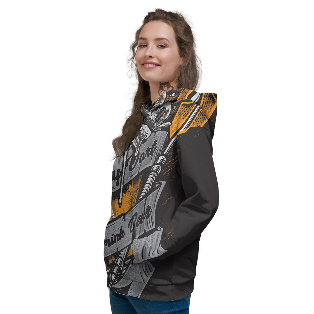 Play Dart Drink Beer Print Women's Hoodie-grizzshop