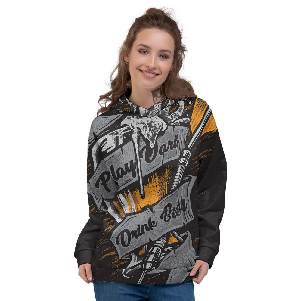 Play Dart Drink Beer Print Women's Hoodie-grizzshop