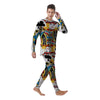 Playing Card Jack Of Clubs Print Men's Pajamas-grizzshop