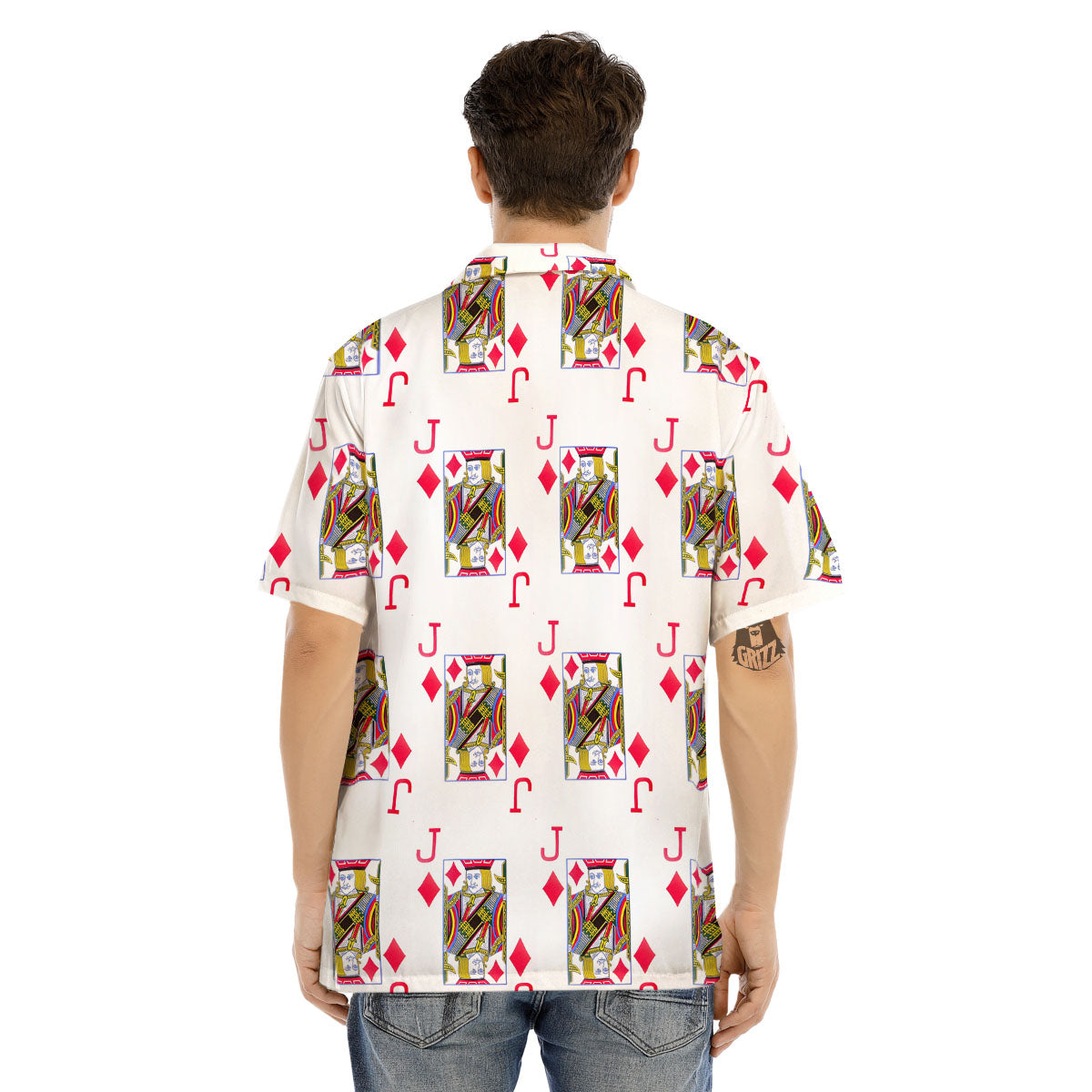 Playing Card Jack Of Diamonds Print Pattern Men's Hawaiian Shirt-grizzshop