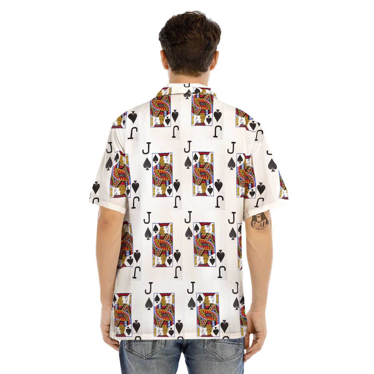 Playing Card Jack Of Spades Print Pattern Men's Hawaiian Shirt-grizzshop