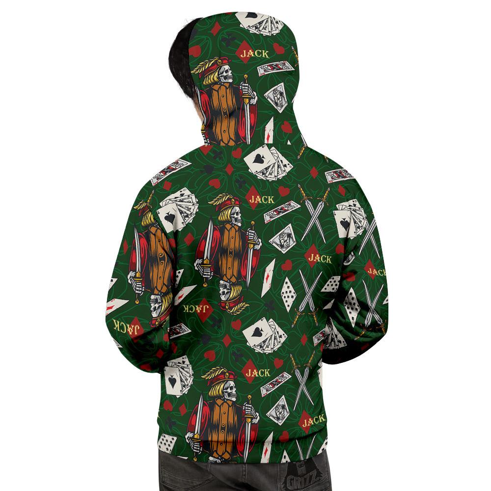 Playing Card Suits Poker Print Pattern Men's Hoodie-grizzshop