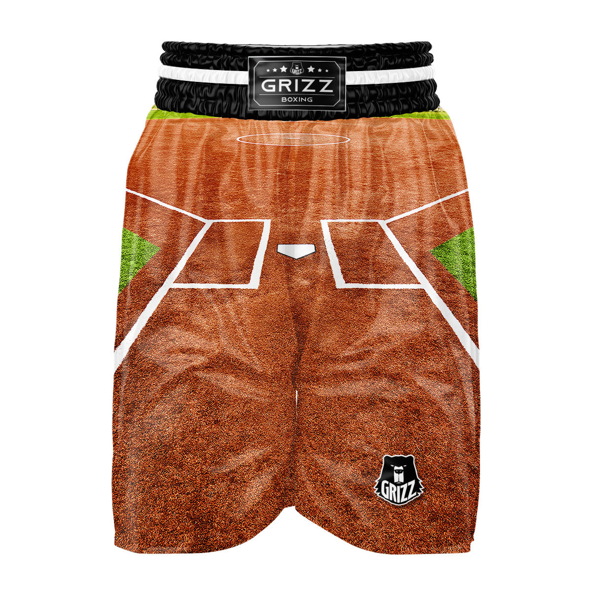Playing Field Softball Print Boxing Shorts-grizzshop