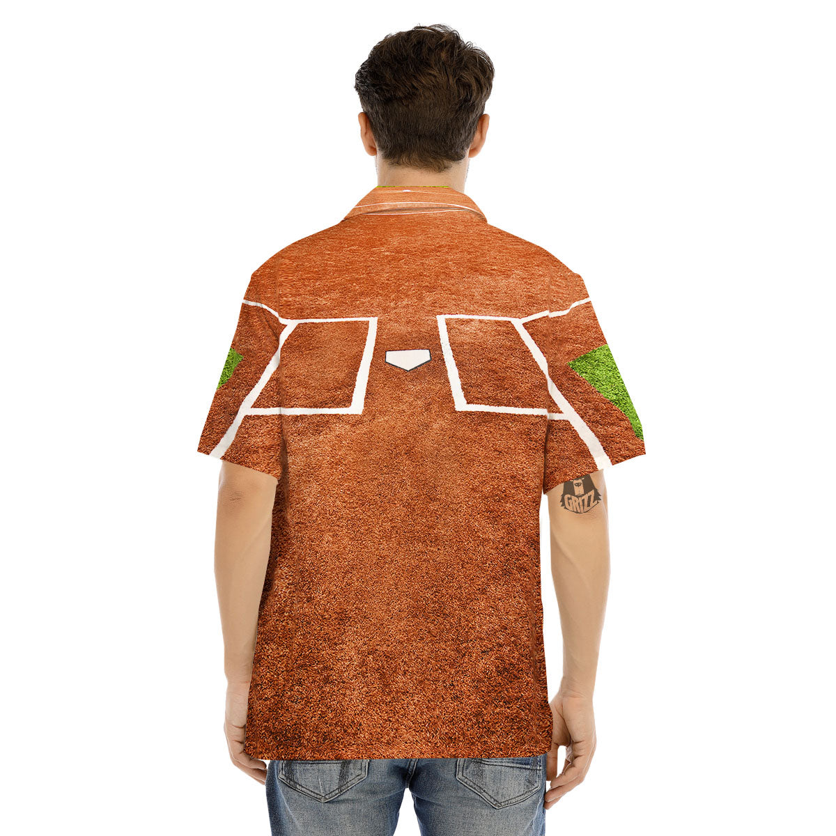 Playing Field Softball Print Men's Hawaiian Shirt-grizzshop