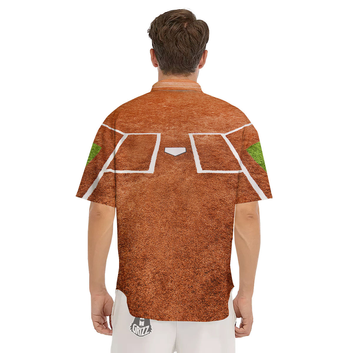 Playing Field Softball Print Men's Short Sleeve Shirts-grizzshop