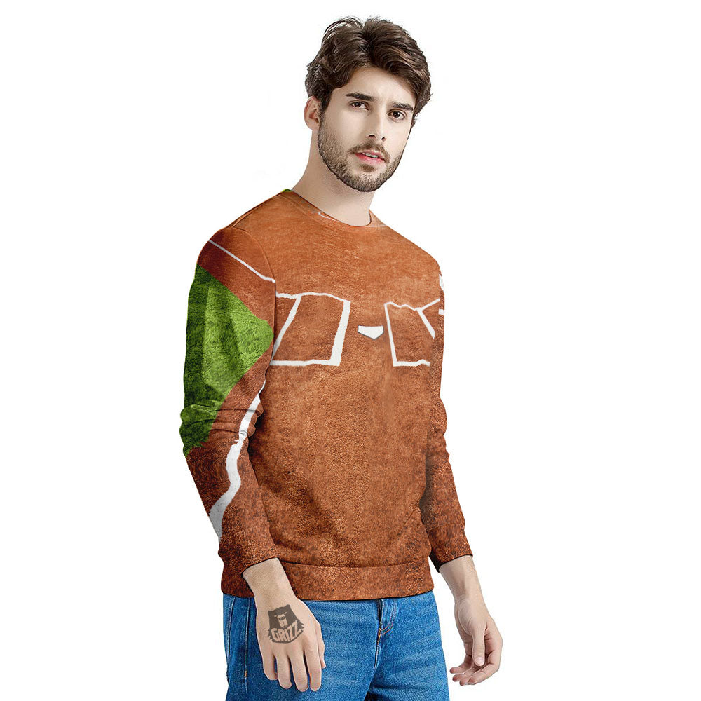 Playing Field Softball Print Men's Sweatshirt-grizzshop