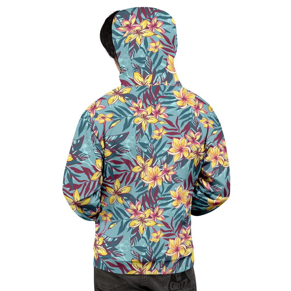 Plumeria Frangipani Tropical Print Pattern Men's Hoodie-grizzshop